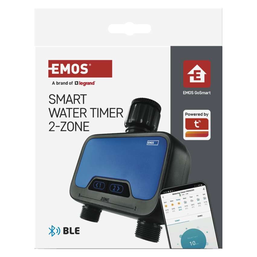 Časovnik za zalivanje GoSmart, Bluetooth 5.0, 2 izhoda