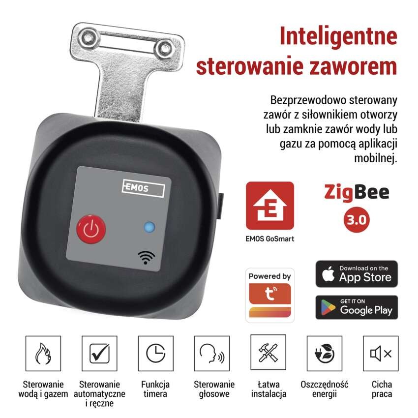 GoSmart Kontroler zaworu wody / gazu, silikonowy P5640S ZigBee