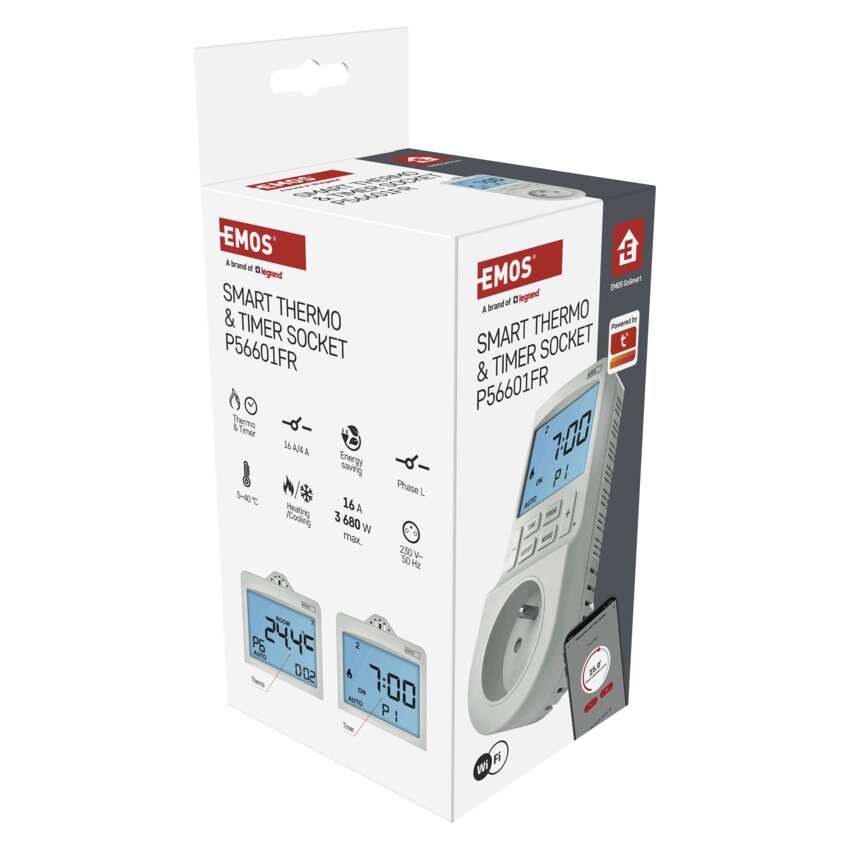 GoSmart Termostat do zásuvky s funkciou digitálneho časovača 2v1 s WiFi