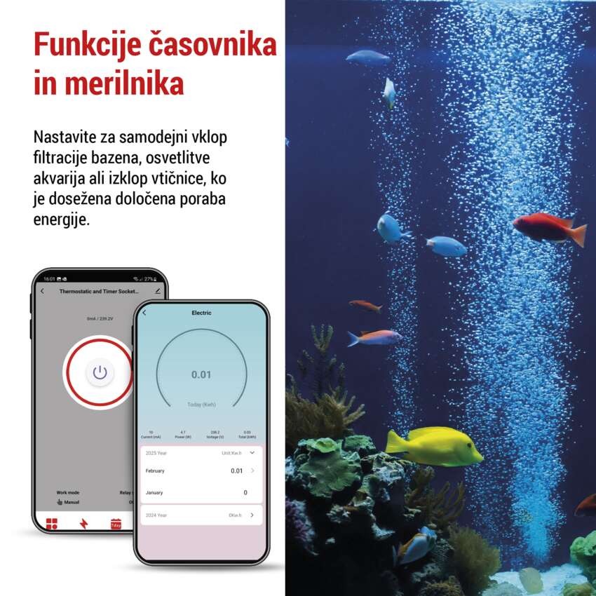 GoSmart Termostat za vtičnico s funkcijo digitalnega časovnika 2v1, schuko, WiFi