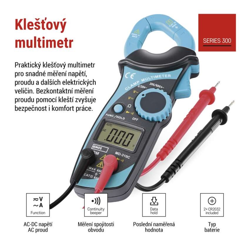 Klešťový multimetr MD-310C