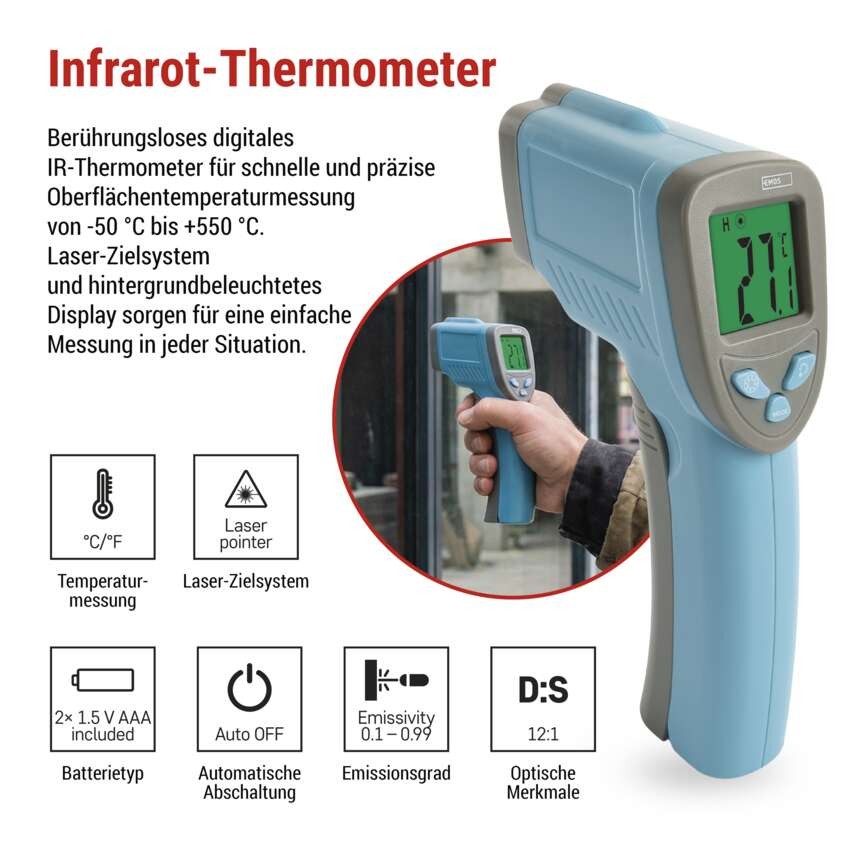 Digitales infrarotes Thermometer - berührungslos