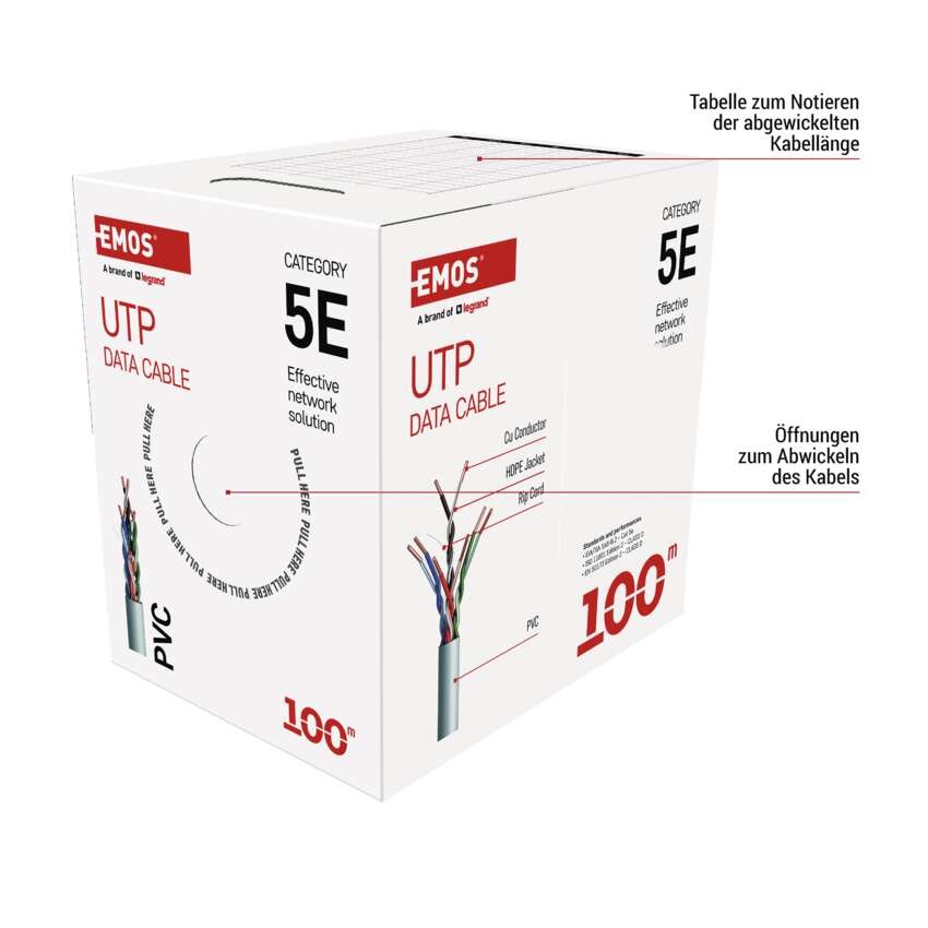 Datenkabel UTP CAT 5E PVC Basic, 100m