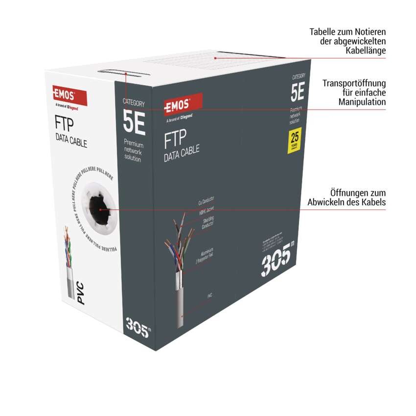 Datenkabel FTP 5E, 305m