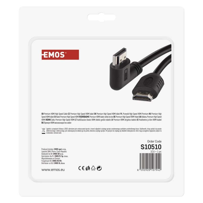 High Speed HDMI Kabel 2.0 A Stecker – A Stecker 90° 5m