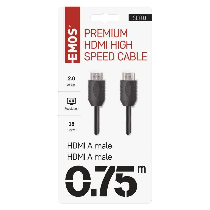 High Speed HDMI Kabel 2.0 A Stecker – A Stecker 0,75m