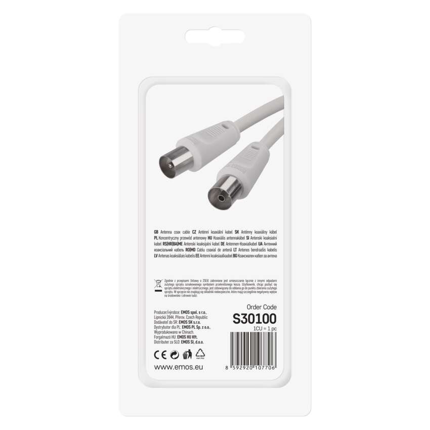 EMOS Antenna koax kábel 1,25m