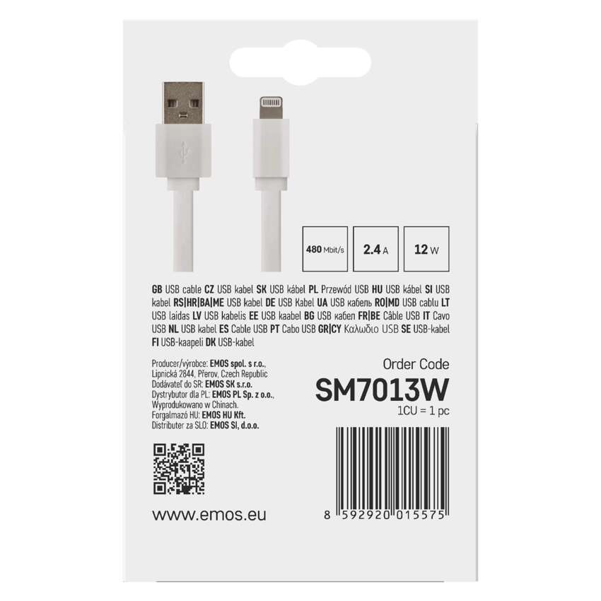 USB Kabel 2.0 A Stecker -  i16P Stecker 1m, weiss