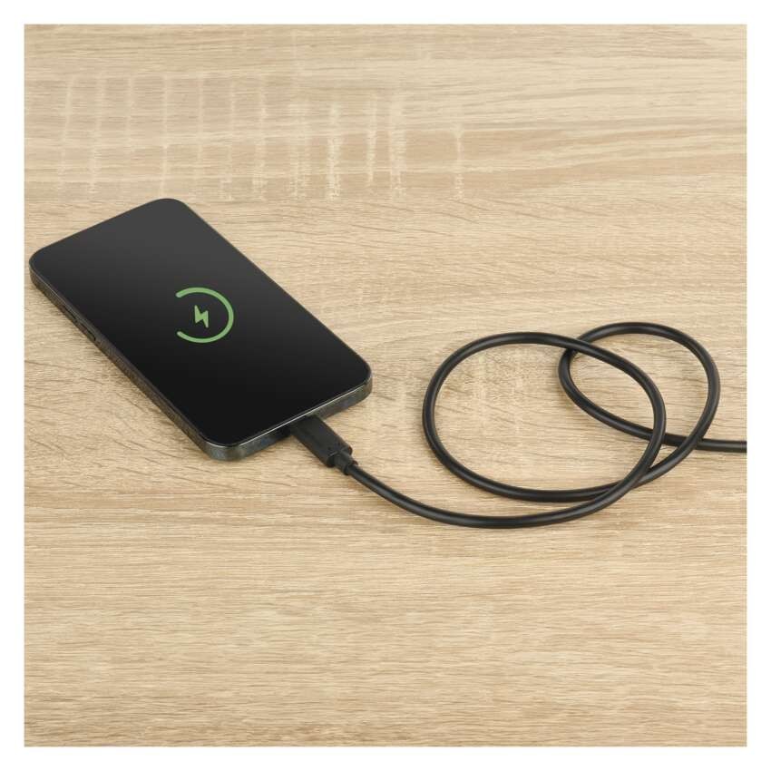 Įkrovimo ir duomenų perdavimo kabelis 2.0 USB-C / USB-C, 1 m, juodas