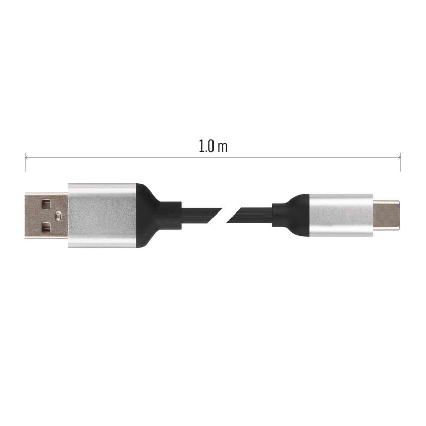 USB Kabel 2.0 A Stecker - C Stecker 1m, schwarz