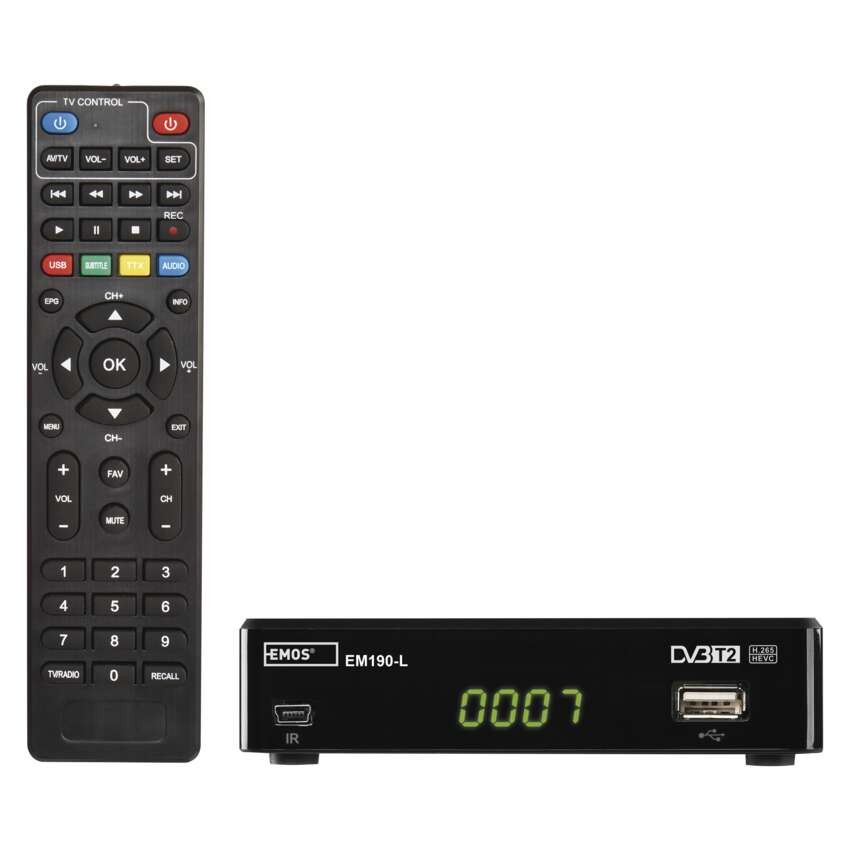 Dekoder DVB-T2 EMOS EM190-L HD