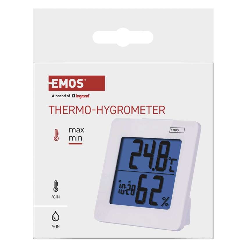 Digitales Thermometer mit Hygrometer, Funk-Sensor, Wecker, Datum E0114