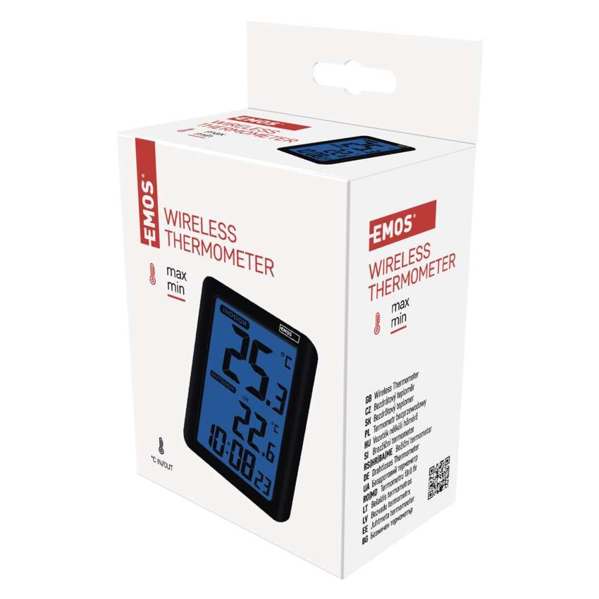 Digitales Thermometer, Funk-Sensor, Wecker E8636