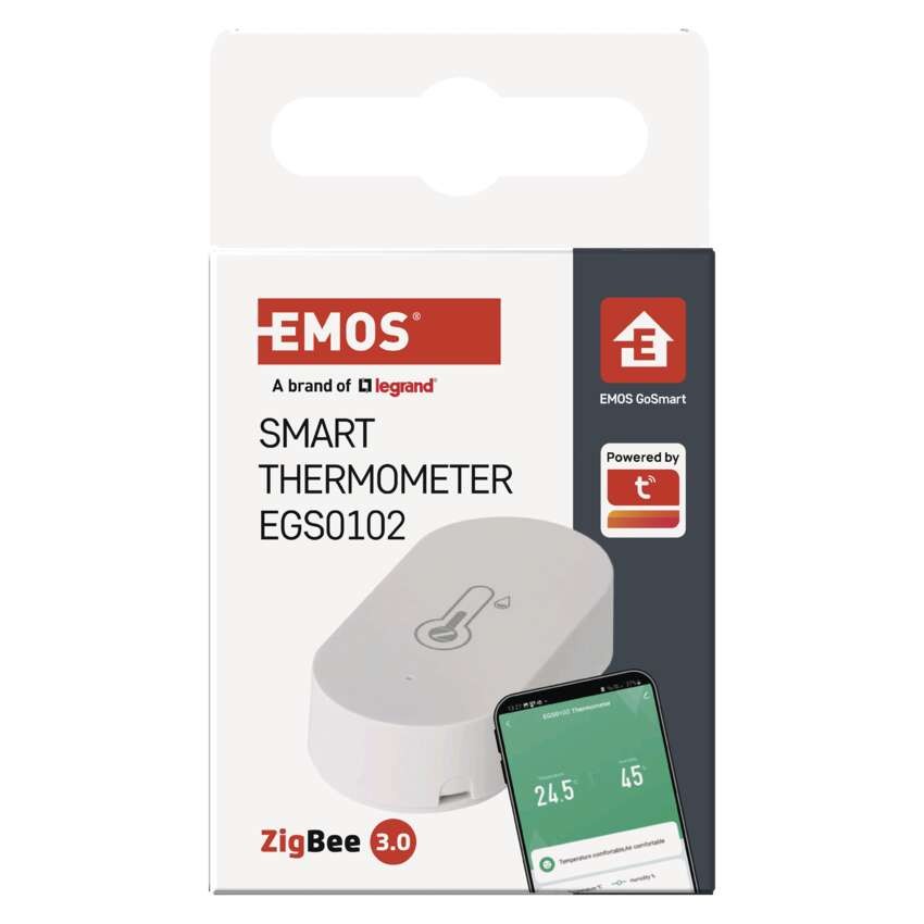 GoSmart Digitální teploměr s vlhkoměrem, bezdrátové čidlo, ZigBee EGS0102 