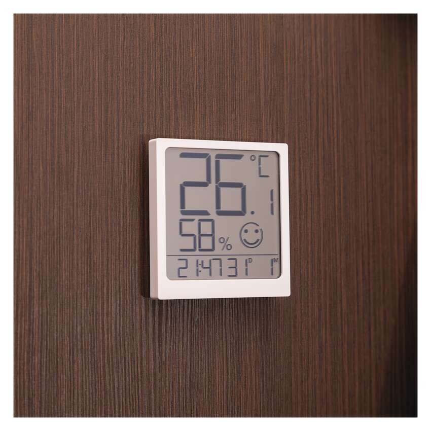 Digitales Thermometer mit Hygrometer, Funk-Sensor, Datum E0522