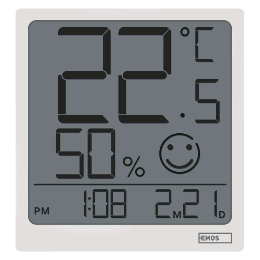 Digitales Thermometer mit Hygrometer, Funk-Sensor, Datum E0522