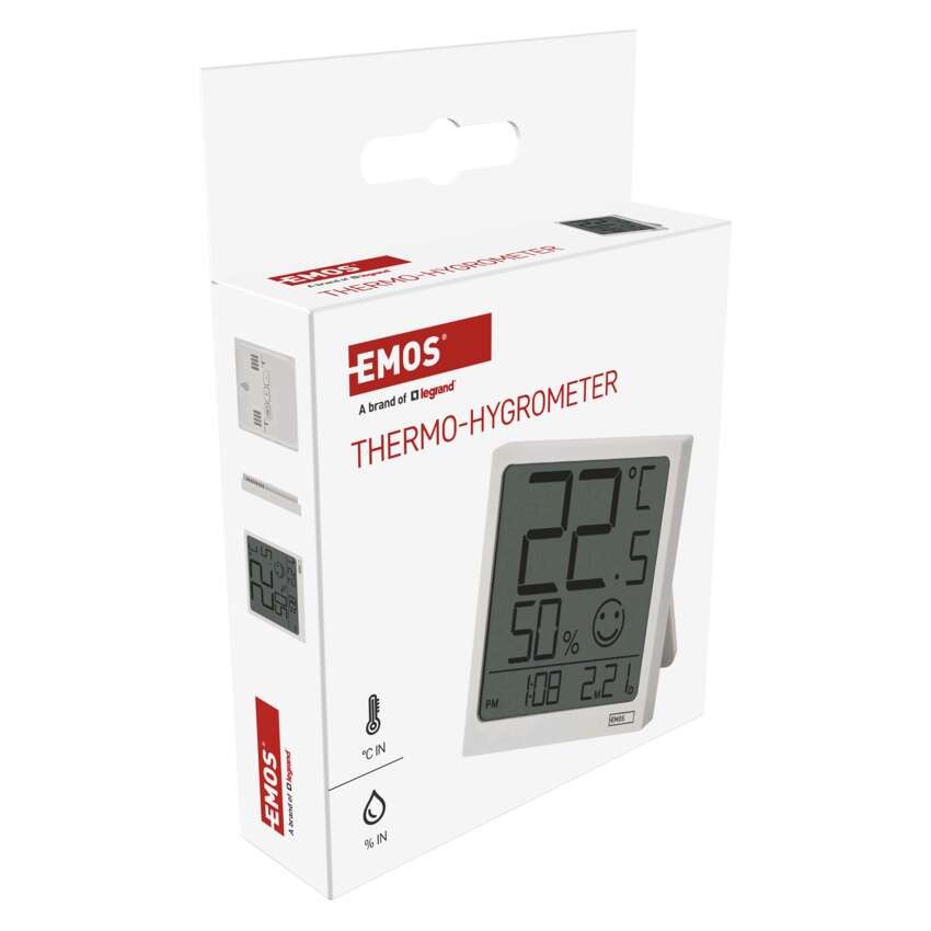 Digitales Thermometer mit Hygrometer, Funk-Sensor, Datum E0522
