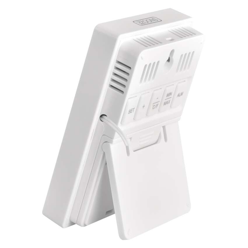 Digitales Thermometer mit Hygrometer, kabelgebundener Sensor, Wecker E0558P