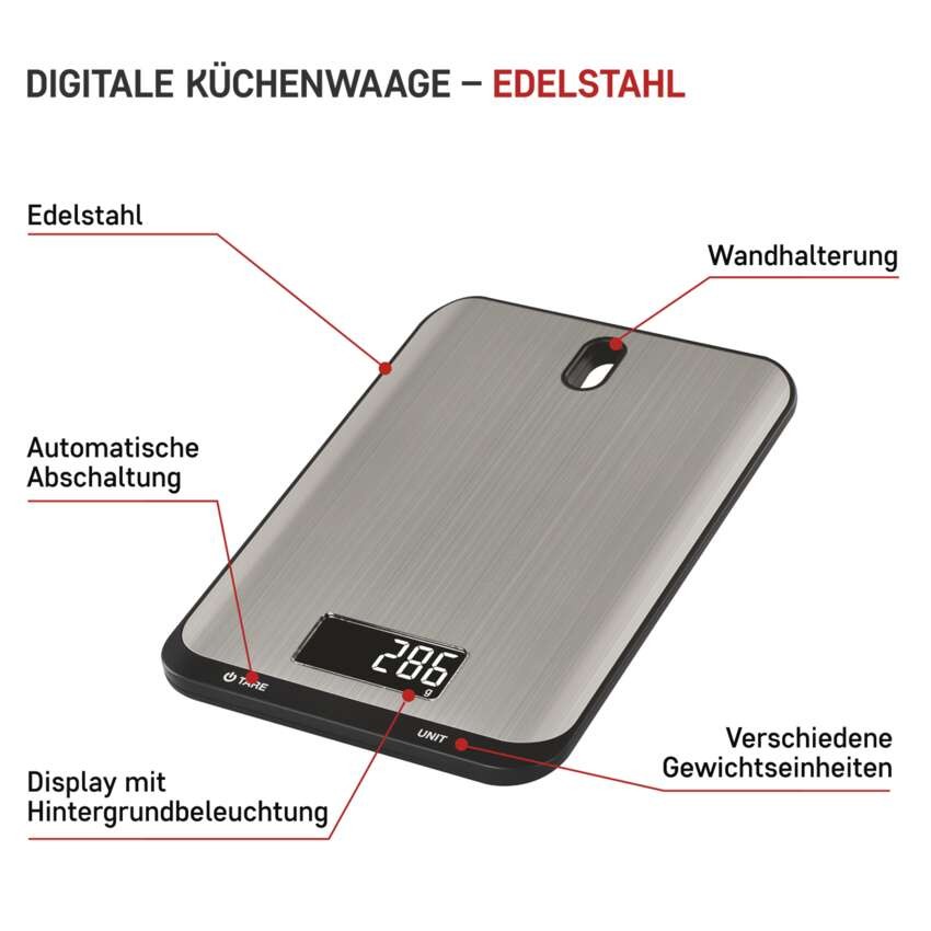 Digitální kuchyňská váha EV026, stříbrná