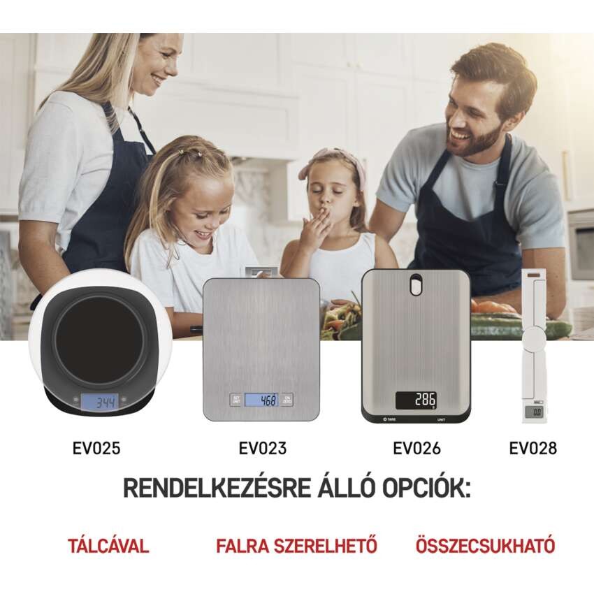 Digitální kuchyňská váha EV023, stříbrná