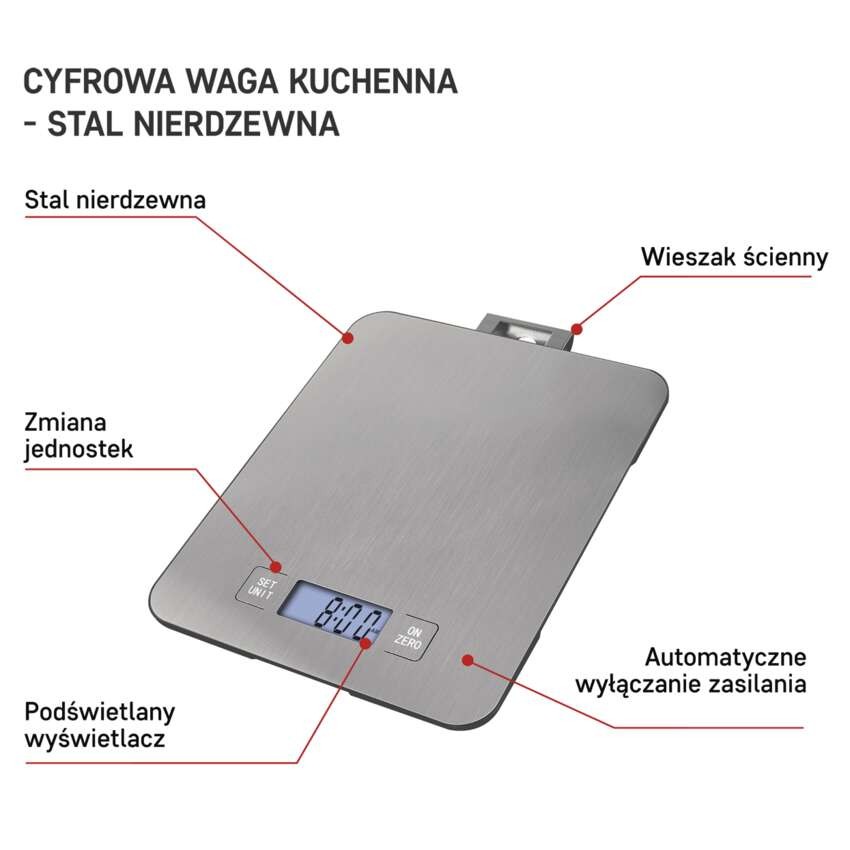 Digitální kuchyňská váha EV023, stříbrná