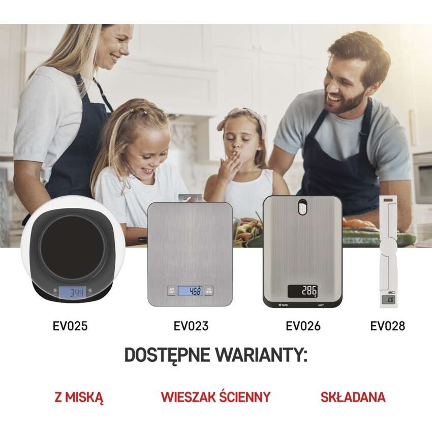 Digitální kuchyňská váha EV023, stříbrná