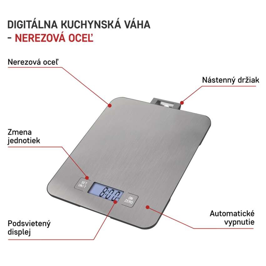 Digitální kuchyňská váha EV023, stříbrná