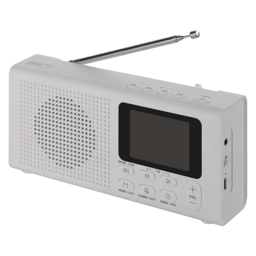 Tragbares Radio mit Bluetooth, DAB / DAB+ / FM, weiß