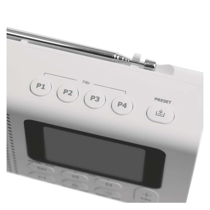 Tragbares Radio mit Bluetooth, DAB / DAB+ / FM, weiß