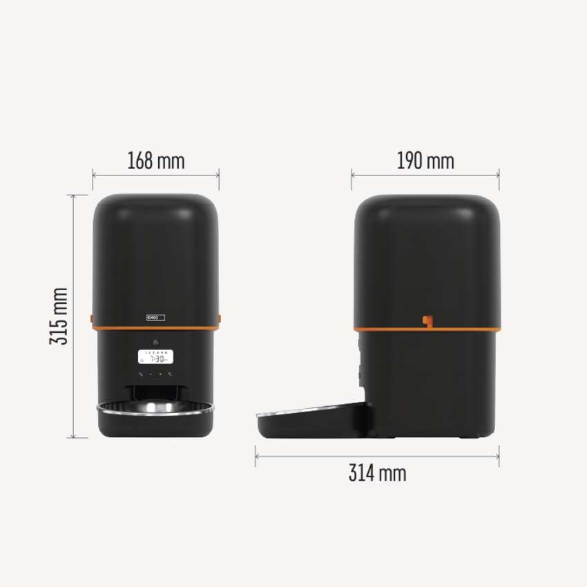 Pet Care Futterspender, 4 l, schwarz