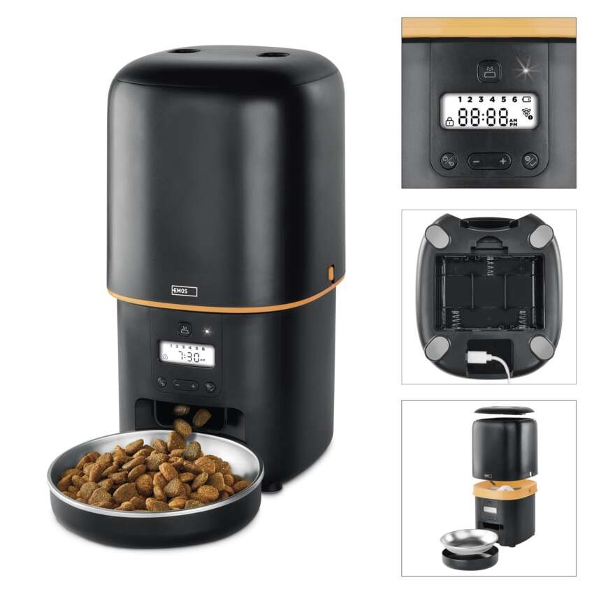 Pet Care Futterspender, 4 l, schwarz