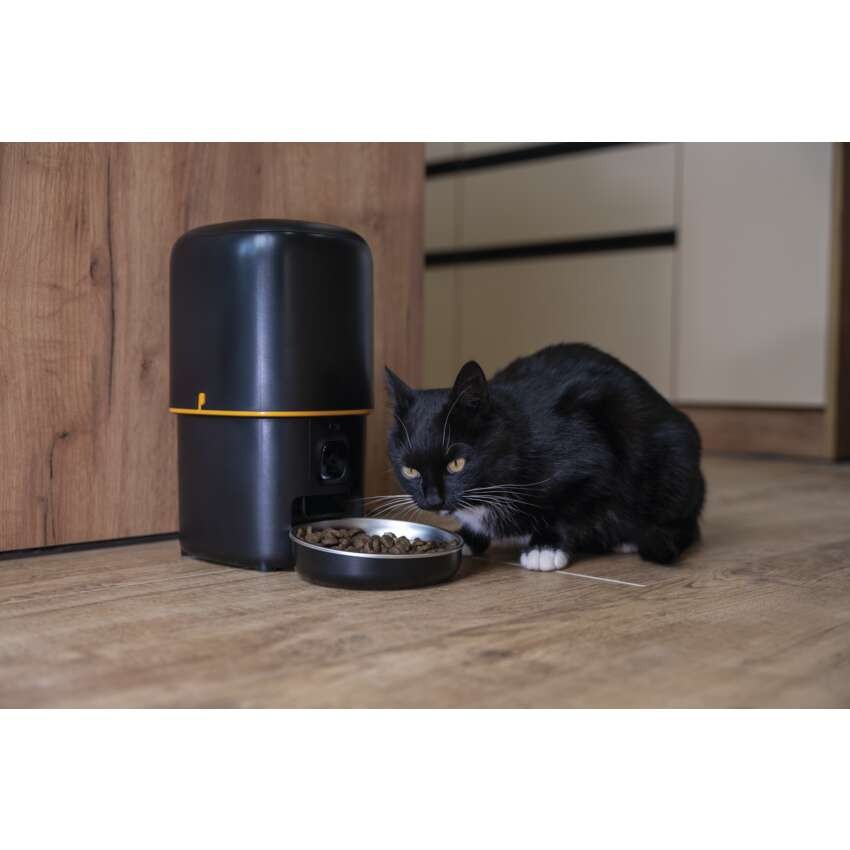 GoSmart dozirnik hrane za hišne živali Pet Care s kamero, 4 l, črn, Wi-Fi