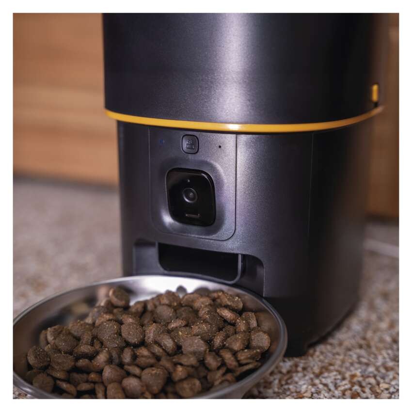 GoSmart dozirnik hrane za hišne živali Pet Care s kamero, 4 l, črn, Wi-Fi