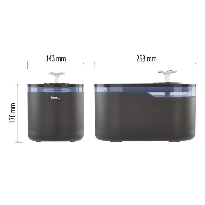 GoSmart napajalnik za hišne ljubljenčke Pet Care, 2,6 l, siv, Wi-Fi