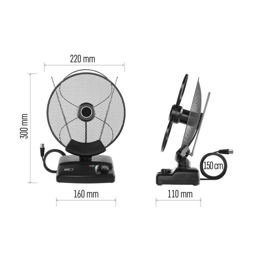 Zimmerantenne CITY ORBI-C200, DVB-T2, DAB, FM, LTE/4G/5G Filter