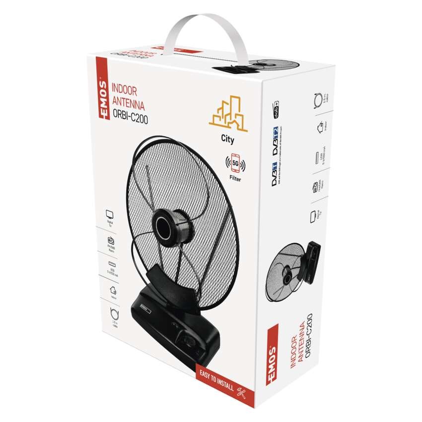 Zimmerantenne CITY ORBI-C200, DVB-T2, DAB, FM, LTE/4G/5G Filter