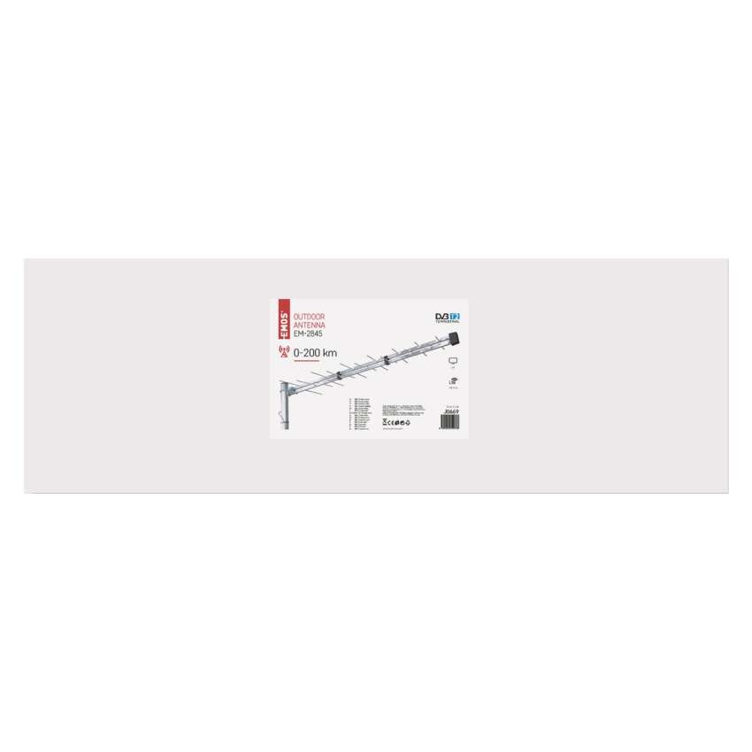 Außenantenne EM-2845, PROFI, 0-200 km, DVB-T2, LTE/4G Filter