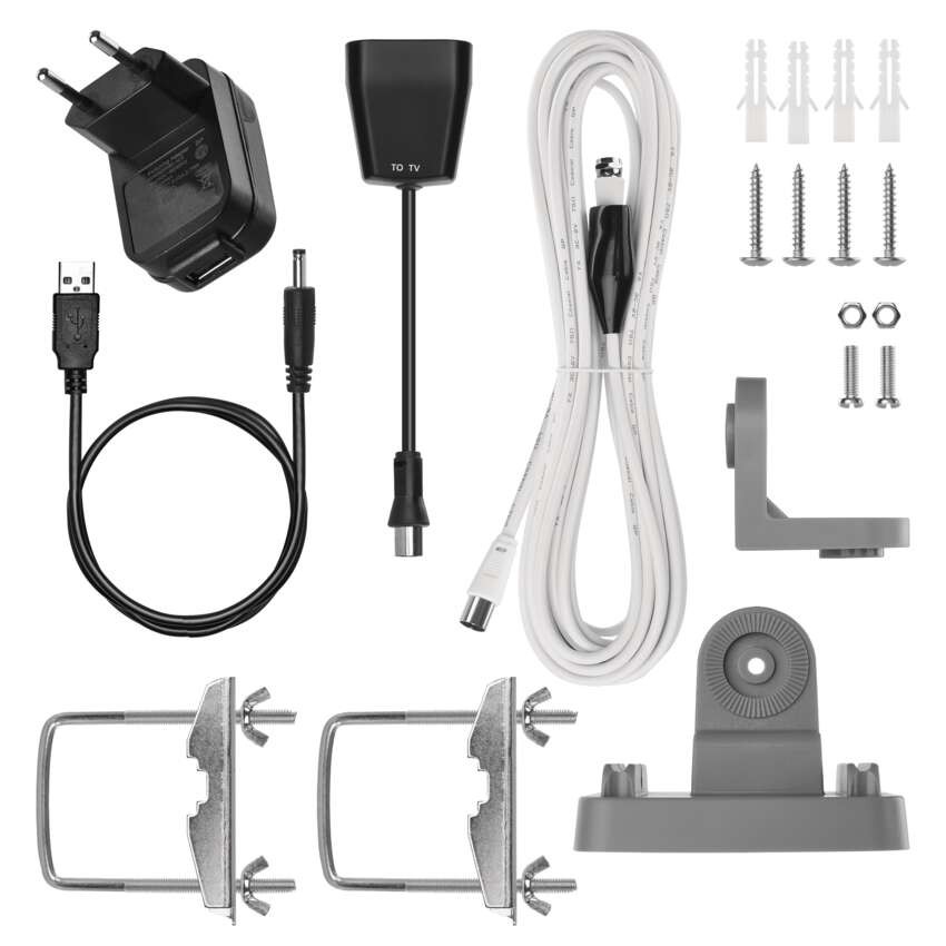 Universale Antenne VILLAGE FLIPP–V200, DVB-T2, DAB, LTE/4G/5G Filter