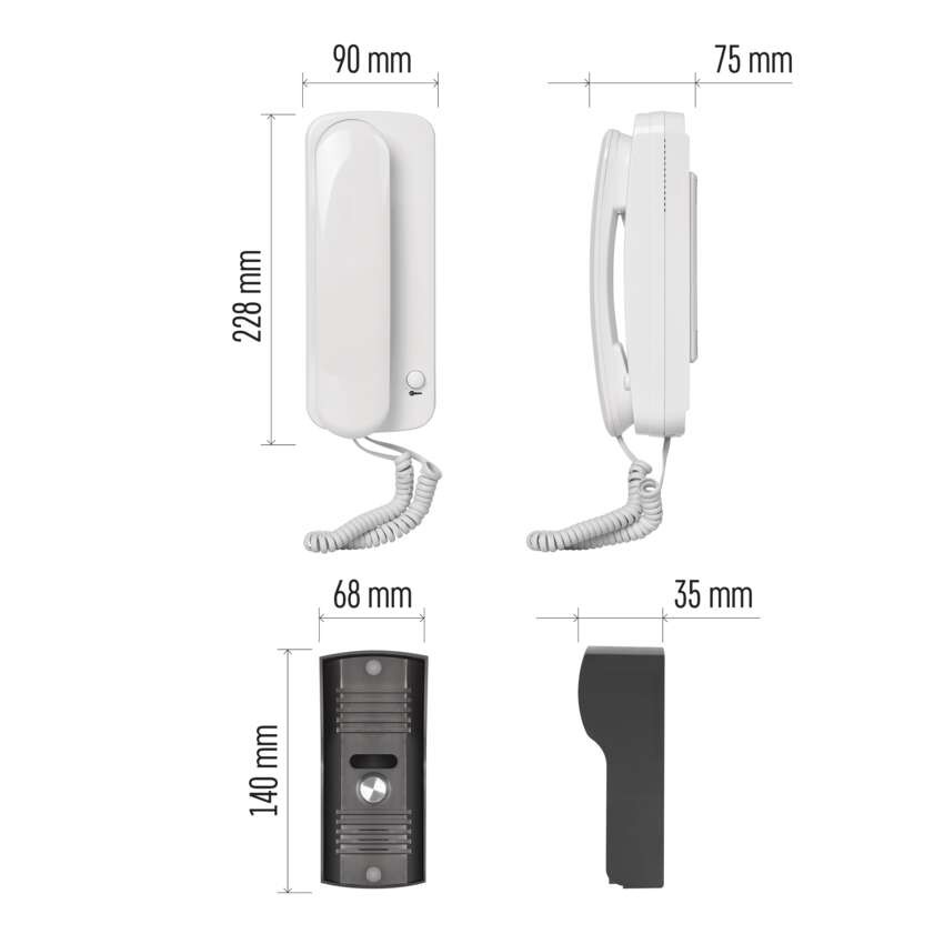 Sada domovního audiotelefonu H1085, 1 účastník 
