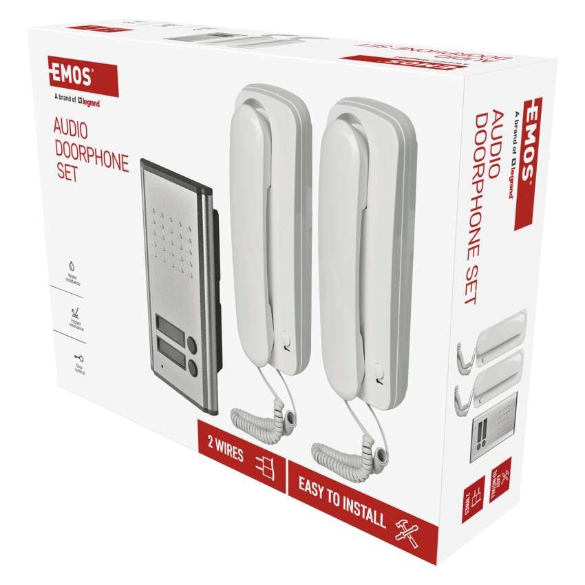 Heim-Audio-Türsprechanlage H1086, 2 Teilnehmer
