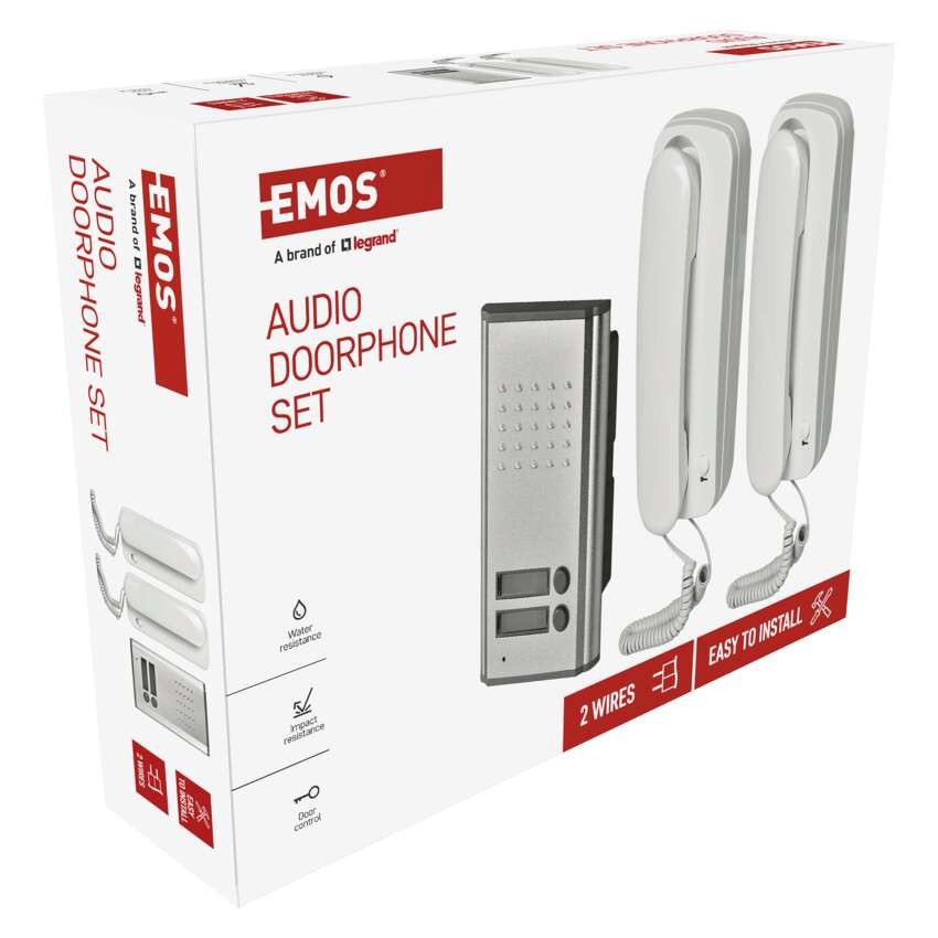 Heim-Audio-Türsprechanlage H1086, 2 Teilnehmer