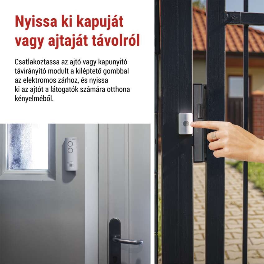 Vezeték nélküli otthoni audio kapucsengő készlet H1087, 1 résztvevő