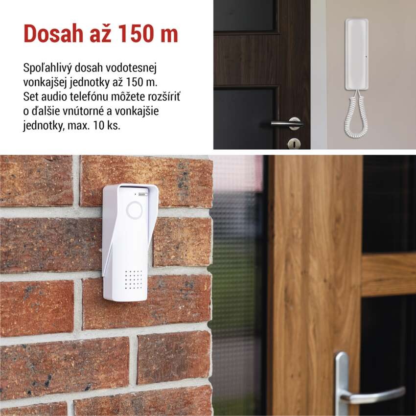 Bezdrôtová sada domáceho audio vrátnika H1088, 1 účastník