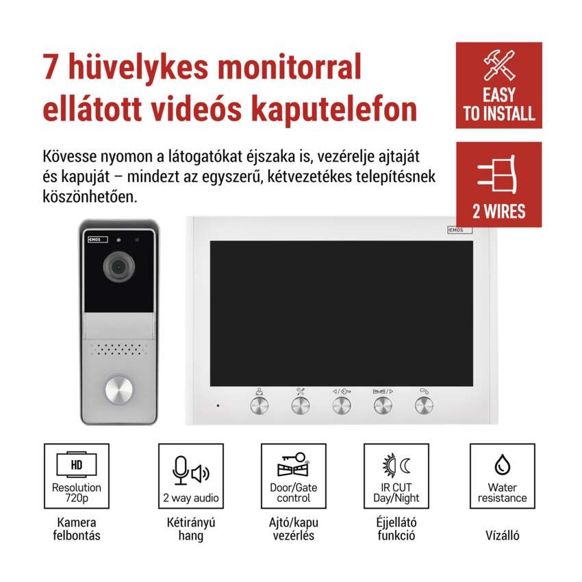 EM-04Z 2WIRE otthoni videó kaputelefon készlet