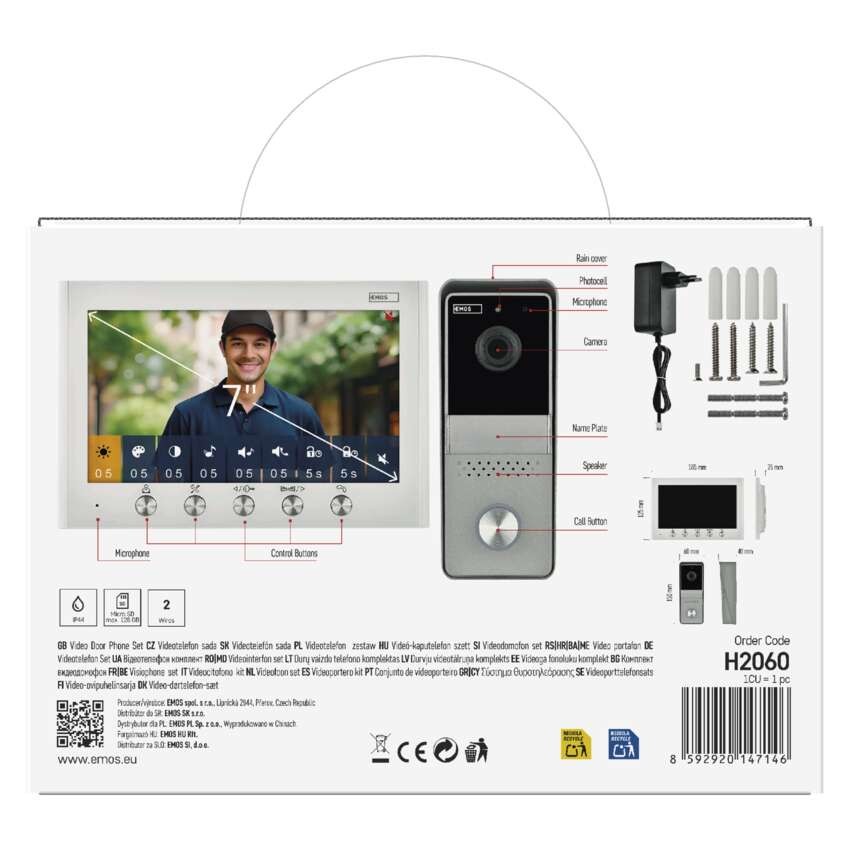 Komplet domačega video domofona  EM-04Z 2WIRE