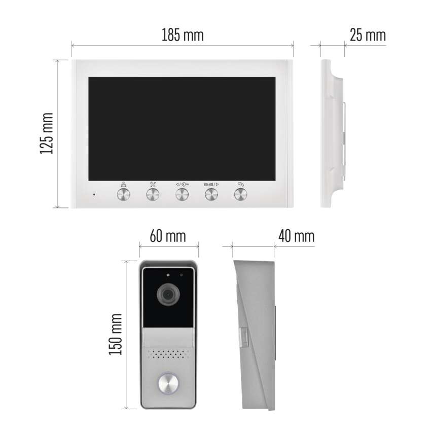 Komplet domačega video domofona  EM-04Z 2WIRE
