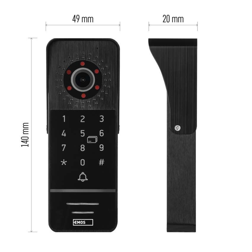 Kameraeinheit für Monitore und Videotelefone EMOS EM-10AHD