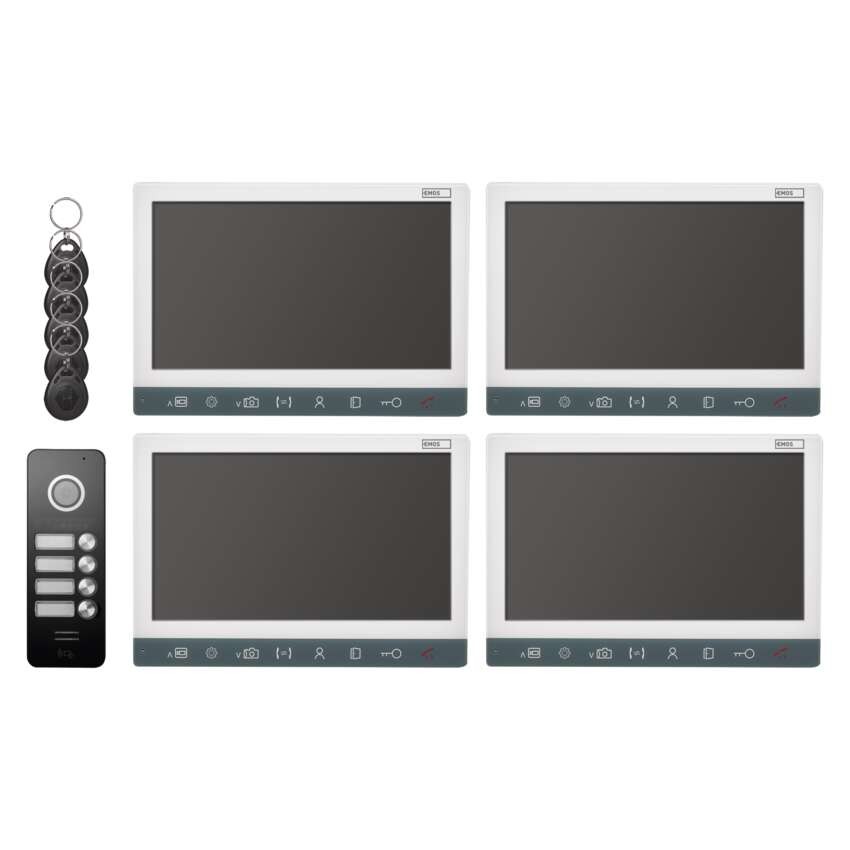 Set videodomofona EM-10AHD za 4 uporabnike