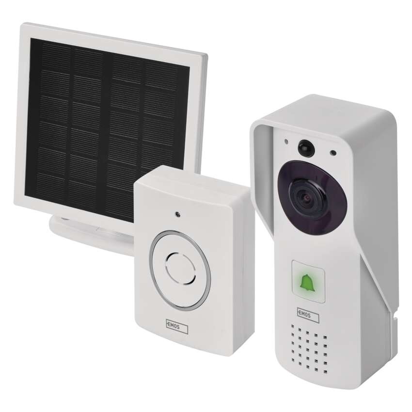 GoSmart bezvadu mājas videozvanītājs ar bateriju IP-09D ar WiFi un saules paneļu