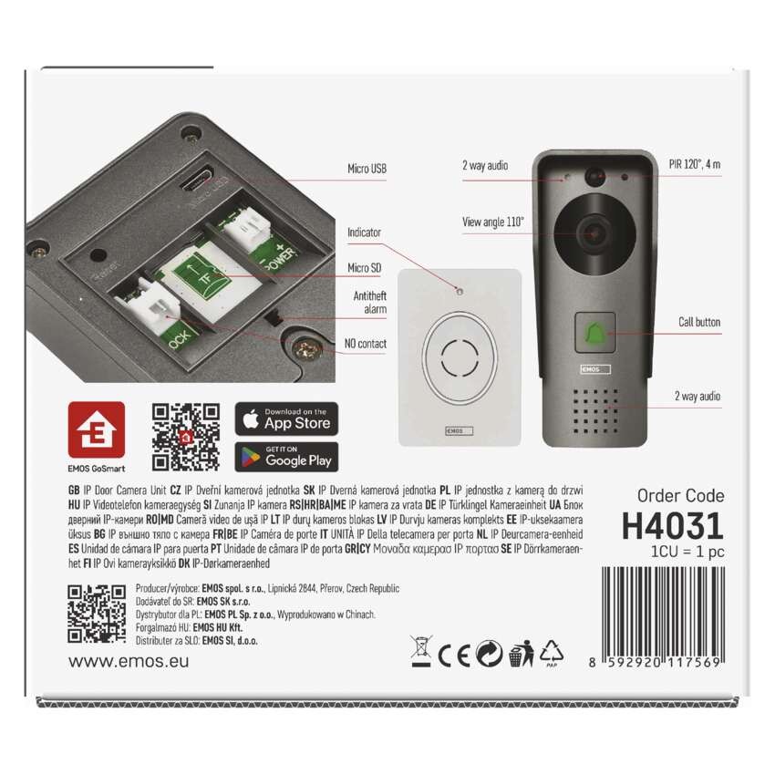 GoSmart Drahtlose Video-Türklingel IP-09C mit WiFi